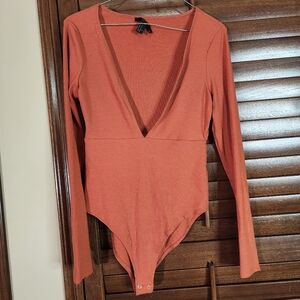 Forever 21 Terracotta Long Sleeve Top